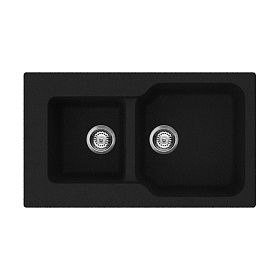 Мойка кухонная Omoikiri Maru 86-2-BL Tetogranit, черный